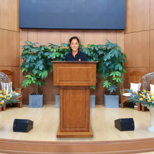 Load image into Gallery viewer, Deluxe Podium Official State Embassy Church Puplit Lectern Wood Easy Assembly Video