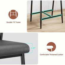 Load image into Gallery viewer, 26&quot; Counter Height Bar Stools (Set of 2) with Arms, Black