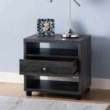 Load image into Gallery viewer, ID USA Distressed Grey &amp; Black 1-Drawer End Table 192640ET