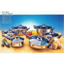 Load image into Gallery viewer, American Trading House 12 pc Glass S/S Cookware Set