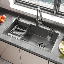 Load image into Gallery viewer, 28" Drop In Single Bowl Kitchen Sink IGN-K001S-28, SILVER