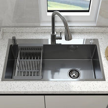 Load image into Gallery viewer, 28" Drop In Single Bowl Kitchen Sink IGN-K001S-28, SILVER