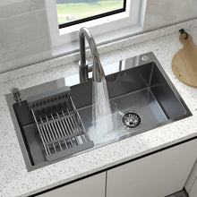 Load image into Gallery viewer, 28" Drop In Single Bowl Kitchen Sink IGN-K001S-28, SILVER
