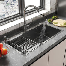 Load image into Gallery viewer, 28" Drop In Single Bowl Kitchen Sink IGN-K001S-28, SILVER