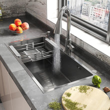 Load image into Gallery viewer, 28" Drop In Single Bowl Kitchen Sink IGN-K001S-28, SILVER