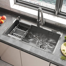 Load image into Gallery viewer, 28" Drop In Single Bowl Kitchen Sink IGN-K001S-28, SILVER