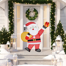 Load image into Gallery viewer, Pre-lit 2D Christmas Santa Claus Decor with Warm White LED Lights