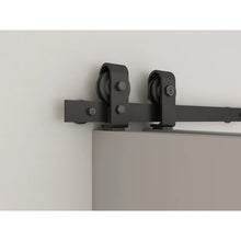 Load image into Gallery viewer, 2 PANEL Shaker Composite Double Bi-Fold Door with Barn Door Hardware Kit