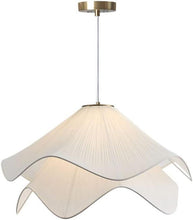 Load image into Gallery viewer, 1 Light Creative Petal Shape Chandelier,Pendant Lighting Fixture with Mercerized Fabric Adjustable Single Head Hanging Lamp for Kitchen Island Dining Table Entryway,Foyer Present