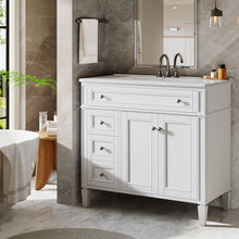 Load image into Gallery viewer, 36&quot; Bathroom Vanity, Modern Sink Cabinet With 4 Drawers and 2 Doors