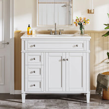 Load image into Gallery viewer, 36&quot; Bathroom Vanity, Modern Sink Cabinet With 4 Drawers and 2 Doors