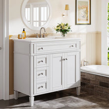 Load image into Gallery viewer, 36&quot; Bathroom Vanity, Modern Sink Cabinet With 4 Drawers and 2 Doors