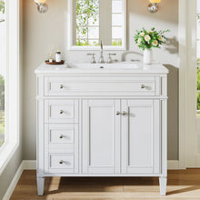 Load image into Gallery viewer, 36&quot; Bathroom Vanity, Modern Sink Cabinet With 4 Drawers and 2 Doors