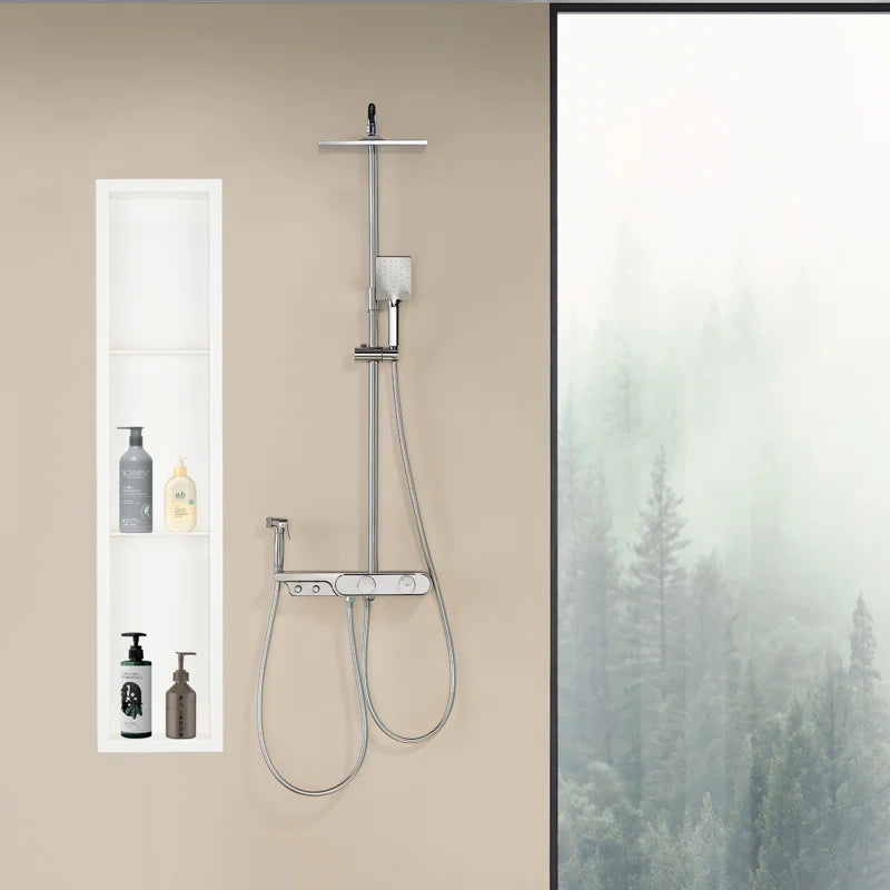 Stainless Steel 18 Gauge White Cream Rectangular Recessed Shower Niche No Tile Needed 36