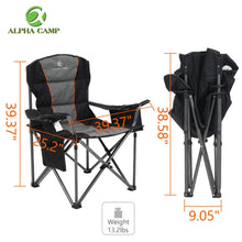 Load image into Gallery viewer, ALPHA CAMP Oversized Portable Folding Camping Chair