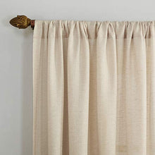 Load image into Gallery viewer, 84&quot;L Linen Blend Textured Sheer Rod Pocket Curtain Panels (Set of 2) - No. 918