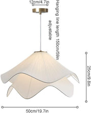 Load image into Gallery viewer, 1 Light Creative Petal Shape Chandelier,Pendant Lighting Fixture with Mercerized Fabric Adjustable Single Head Hanging Lamp for Kitchen Island Dining Table Entryway,Foyer Present