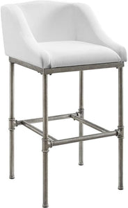 Hillsdale Dillon 30” Single Metal Contemporary Bar Stool in Silver Finish