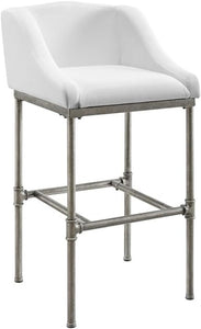 Hillsdale Dillon 30” Single Metal Contemporary Bar Stool in Silver Finish