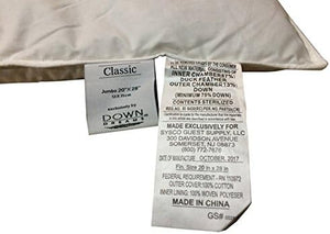 Manchester Mills Down Dreams Jumbo Medium Firm Pillows (Set of 2) Feather-Down Blend