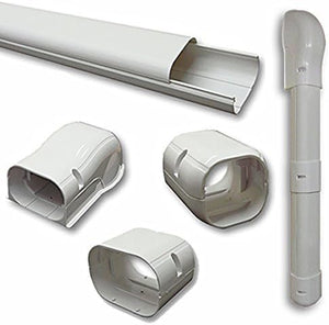 Line Set Cover Kit 7.5 Ft x 3" for Mini Split and Central Air Conditioner & Heat Pump Line Set