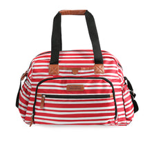 Load image into Gallery viewer, Duffel Bag with Accessory Pouch - RED STRIPE