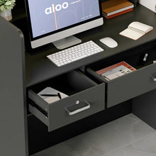 Load image into Gallery viewer, 47.2'' W Rectangular Wood Reception Desk With Drawers And Cabinet