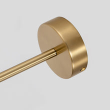 Load image into Gallery viewer, 5-Light Modern Linear Pendant Light with Frosted Glass Shades - Brass