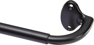 Amazon Basics Adjustable Easy to Install Blackout Curtain Rod for Bedroom and Living Room, 88" to 120", Black