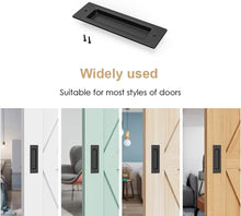 Load image into Gallery viewer, WINSOON Sliding Door Handle (2 PK), 6-1/2&quot; Finger Pull Handle Hardware Set for Sliding Barn Door,Barn Door Finger Pull Set,Solid Flush Door Handle Suitable for Barn Doors,Cupboard,Closets,Pocket Door