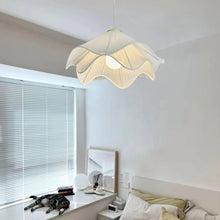 Load image into Gallery viewer, 1 Light Creative Petal Shape Chandelier,Pendant Lighting Fixture with Mercerized Fabric Adjustable Single Head Hanging Lamp for Kitchen Island Dining Table Entryway,Foyer Present