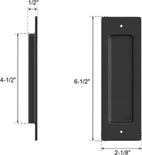Load image into Gallery viewer, WINSOON Sliding Door Handle (2 PK), 6-1/2&quot; Finger Pull Handle Hardware Set for Sliding Barn Door,Barn Door Finger Pull Set,Solid Flush Door Handle Suitable for Barn Doors,Cupboard,Closets,Pocket Door
