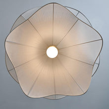 Load image into Gallery viewer, 1 Light Creative Petal Shape Chandelier,Pendant Lighting Fixture with Mercerized Fabric Adjustable Single Head Hanging Lamp for Kitchen Island Dining Table Entryway,Foyer Present