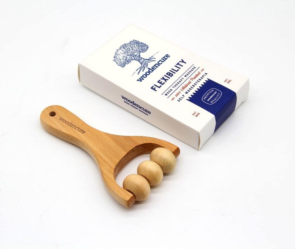 Woodencure Self Massage Waist Thigh, Leg, Hands Full Body Instantly Roller Tool Massager Madero Therapy Wooden (Flexibility)