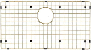 Starstar Sinks Protector Matte Gold Stainless Steel Kitchen Sink Bottom Grid, Rack (25 x 13)