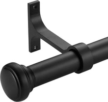 Load image into Gallery viewer, 48-86&quot; Black Curtain Rod