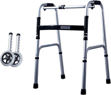 Load image into Gallery viewer, Auction MAYQMAY Adjustable Height Wheeled Walker, One-Button Folding Walker, Lightweight Standard Walkers for Seniors, 396 lbs Weight Capacity