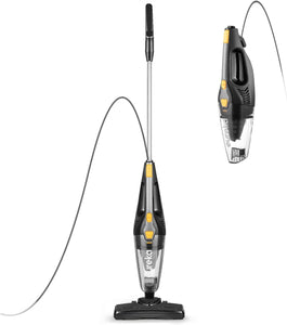 Eureka Home Lightweight Stick Vacuum Cleaner, Powerful Suction Corded Multi-Surfaces, 3-in-1 Handheld Vac, Blaze Black,NES212C