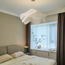 Load image into Gallery viewer, 1 Light Creative Petal Shape Chandelier,Pendant Lighting Fixture with Mercerized Fabric Adjustable Single Head Hanging Lamp for Kitchen Island Dining Table Entryway,Foyer Present