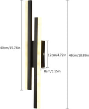 Load image into Gallery viewer, Modern Wall Sconce, 10W Black LED Wall Light, 18.89 Inches Aluminum Wall Sconce Lighting for Stairs, Living Room, Bed Room, Aisle, Hallway