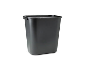 Rubbermaid Commercial Products FG295600BLA Plastic Resin Deskside Wastebasket, 7 Gallon/28 Quart, Black