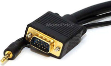 Load image into Gallery viewer, Monoprice 100560 50-Feet Super VGA HD15 M/M CL2 Rated Cable with Stereo Audio and Triple Shielding, Gold Plated