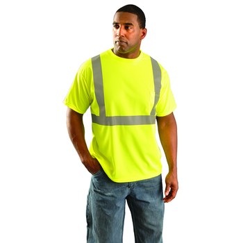 2 PK Occunomix Wicking Birdseye High Visibility Shirt - Yellow