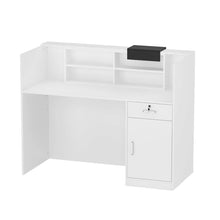 Load image into Gallery viewer, 55.1&#39;&#39; W Reception Desk With Locking Drawer