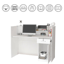 Load image into Gallery viewer, 55.1&#39;&#39; W Reception Desk With Locking Drawer