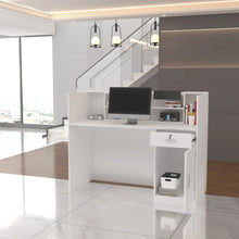 Load image into Gallery viewer, 55.1&#39;&#39; W Reception Desk With Locking Drawer