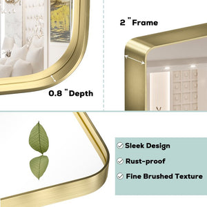 40" Keonjinn Brass Gold Vanity Mirror
