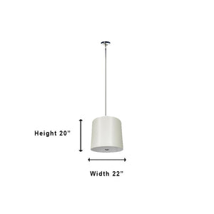 Whitfield Lighting Modena 5-Light Chrome Modern/Contemporary Drum Hanging Pendant Light