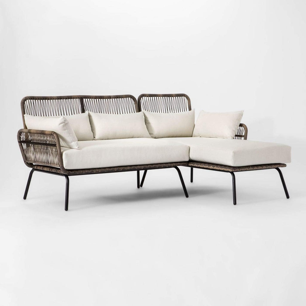 Opalhouse Latigo Patio Sectional Brown/Linen 80"