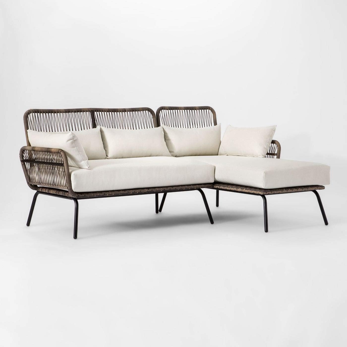 Opalhouse Latigo Patio Sectional Brown/Linen 80"